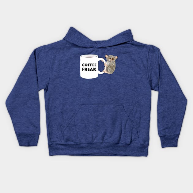 Coffee Freak Kids Hoodie by martinascott